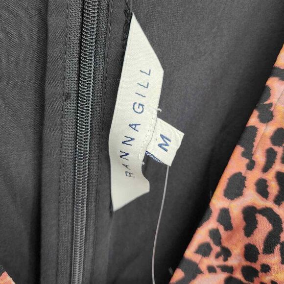 New Anthropologie Ranna Gill Leopard Print Cut Out Boho Flowy Midi Dress Medium - Picture 4 of 6